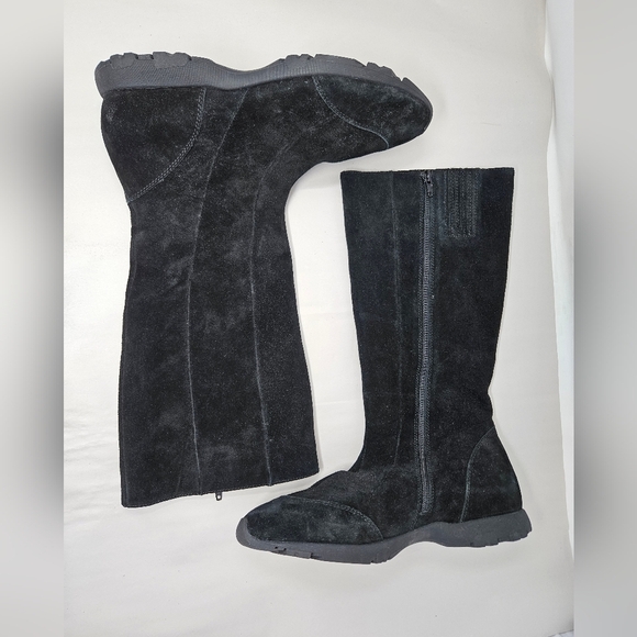 Jeffrey Campbell Endurance Mid Calf Boots Sz 11 Black Suede Winter  Slip Resist - Picture 2 of 14
